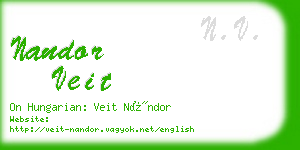 nandor veit business card